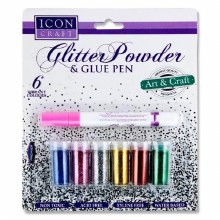 Icon Glitter Tubs & Glue Pen Icon Glitter Tubs & Glue Pen