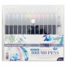 Icon Watercolour Brush Pen Set of 12 + Waterbrush