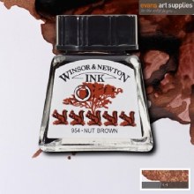 WINSOR & NEWTON INK 14ML NUT BROWN