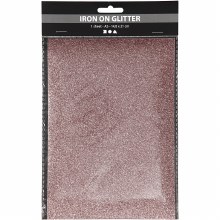 Iron on Foil Light Red Glitter