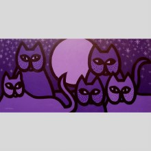 John Nolan Card 5 Purple Cats