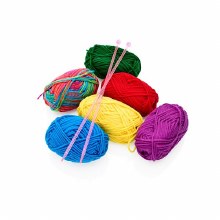Knitting Wool Set of 6 Vivid Colours
