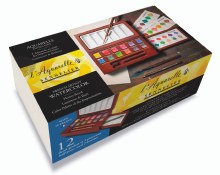 Sennelier L'Aquarelle Watercolour Wooden Box of 12 Half Pans Sennelier L'Aquarelle Watercolour Wooden Box of 12 Half Pans