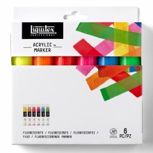 Liquitex Wide Marker Set - Fluorescent (6 markers)