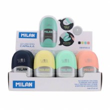 Milan Capsule Single Hole Sharpener Eraser Combo