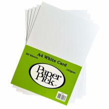 A4 Paperpick White Card 50s