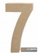 Papier Mache Large Number 7