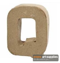 Papier Mache Small Letter Q