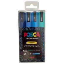 Posca PC-5M Set of 4 Blues