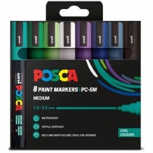 Posca PC-5M Set of 8 - Cool Colours