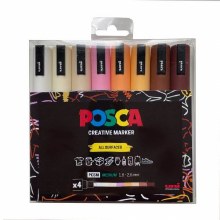 Posca PC-5M Set of 8 - Neutrals