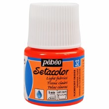 Pebeo Setacolor Light Fabrics - Fluorescent Orange 45ml Pebeo Setacolor Light Fabrics - Fluorescent Orange 45ml