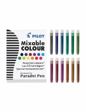 Pilot Parallel Pen Ink 12 Assorted Colours