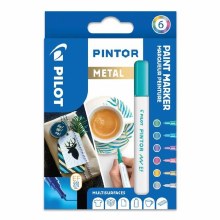 Pintor Extra Fine Tip Paint Marker Set 6 - Metallic