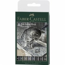 Pitt Artist Pen Set Black & Grey 8s Pitt Artist Pen Set Black & Grey 8s