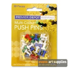 Premier Depot Col PushPins 30s