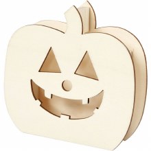 Pumpkin Head - Wood 13cm