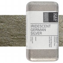 R&F Encaustic Paint 40ml Iridescent German Silver