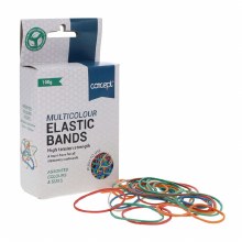 Elastic Rubber Bands Assorted Sizes - 100g