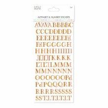 Simply Creative Alphabet & Number Stickers - Traditional Foil Copper