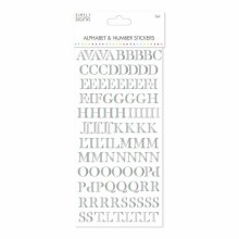 Simply Creative Alphabet & Number Stickers - Traditional Foil Silver