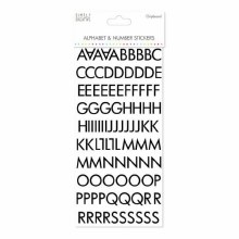 Simply Creative Alphabet & Number Stickers - Skinny Black