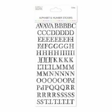 Simply Creative Alphabet & Number Stickers - Skinny Glitter Black