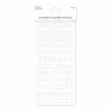 Simply Creative Alphabet & Number Stickers - Skinny Glitter White
