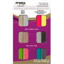 Sculpey Premo Multi Pack of 12 - Mixed Effects