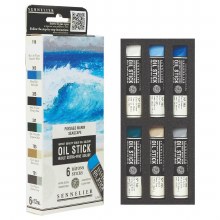 Sennelier Artists' Quality Mini Oil Sticks - 6x12ml - Seascape