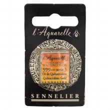 Sennelier L'Aquarelle Watercolour Half Pan Quinacridone Gold 599