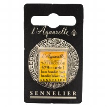 Sennelier L'Aquarelle Watercolour Half Pan Sennelier Yellow Deep 579