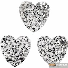 Additional picture of Sequins silver 15 mm Heart 10g