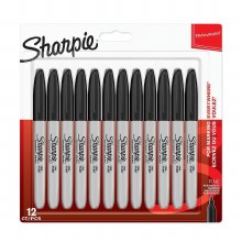 Sharpie Marker Black Set of 12