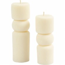 Silicone Mould 2 pack Ribbed Cylinder with Arches Silicone Mould 2 pack Ribbed Cylinder with Arches