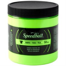 Speedball 236ml Fabric Screen Printing Ink - Fluorescent Lime Green
