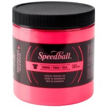 Speedball 236ml Fabric Screen Printing Ink - Fluorescent Hot Pink Speedball 236ml Fabric Screen Printing Ink - Fluorescent Hot Pink