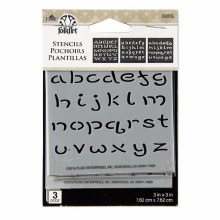FolkArt Stencil 3 Piece Fairy ABC