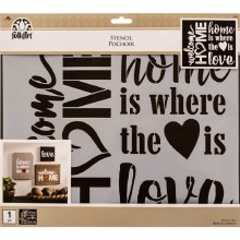 FolkArt Stencil Sign Making Welcome Home