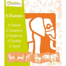 Stencils - Set of 6 Animals of the Savannah