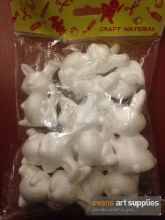 Styrofoam Rabbits 88x44mm 10s
