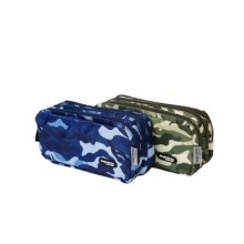 Triple Zip Pencil Case - Camo