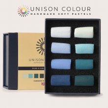 Unison Pastel Set of 8 Half Sticks - Blue (New Version)