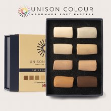 Unison Pastel Set of 8 Half Sticks - Earth (New Version)