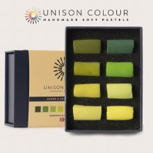 Unison Pastel Set of 8 Half Sticks - Green (New Version)