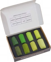 Unison Pastel Green Half Stick Set of 8