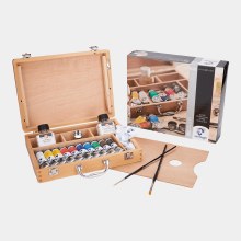 Van Gogh Oil Colour Cooden Box Basic - 10x40 ml + accessories Van Gogh Oil Colour Cooden Box Basic - 10x40 ml + accessories