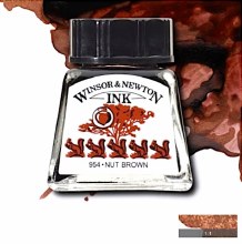 WINSOR & NEWTON INK 14ML NUT BROWN