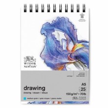 Winsor & Newton Medium Grain 150gsm Cartridge Spiral Pad A5 Winsor & Newton Medium Grain 150gsm Cartridge Spiral Pad A5