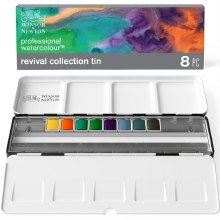 W&N Professional Watercolour Revival Collection 8 Half Pan Black Tin
